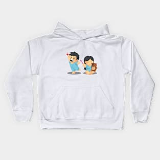 Boy & Girl Patient Playing Healthily Kids Hoodie